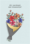 Bloemen luxe wenskaart verdient een bloemetje